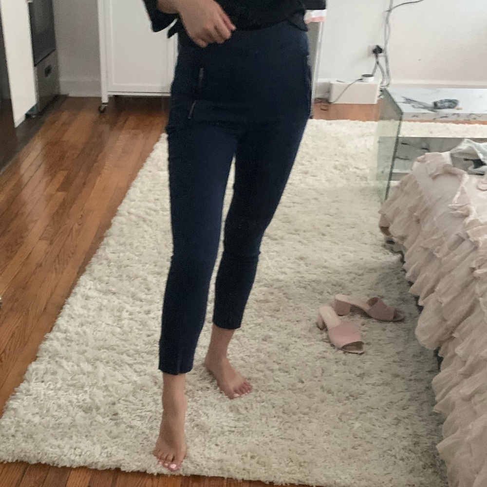 HIGH WAISTED NAVY PANTS